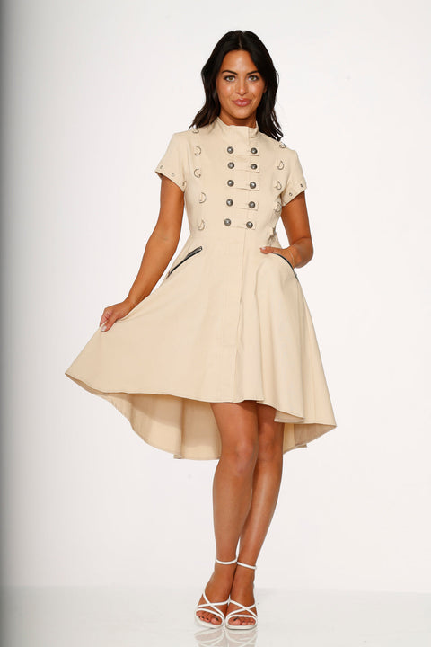 Vestido Battalion Khaki de corte asimétrico