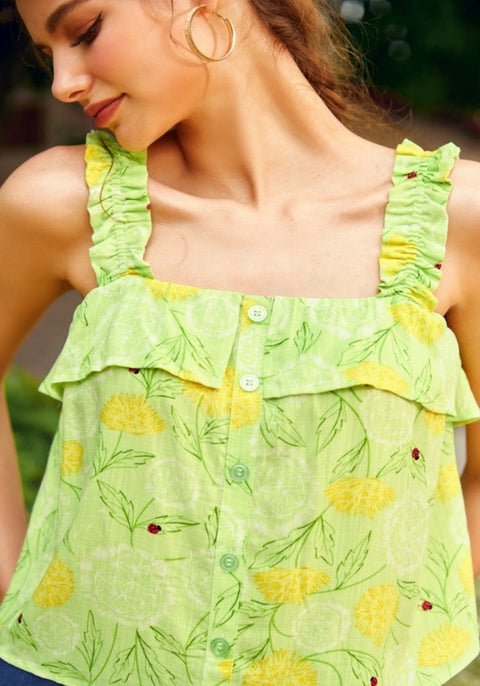 Top radiante con volantes (Venta final)