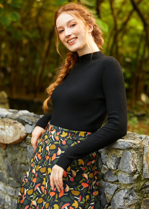 Jersey de cuello alto acanalado Downtown Dreamer