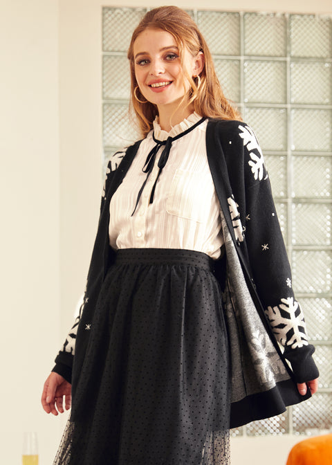 Suéter de copo de nieve «Susurros de invierno»