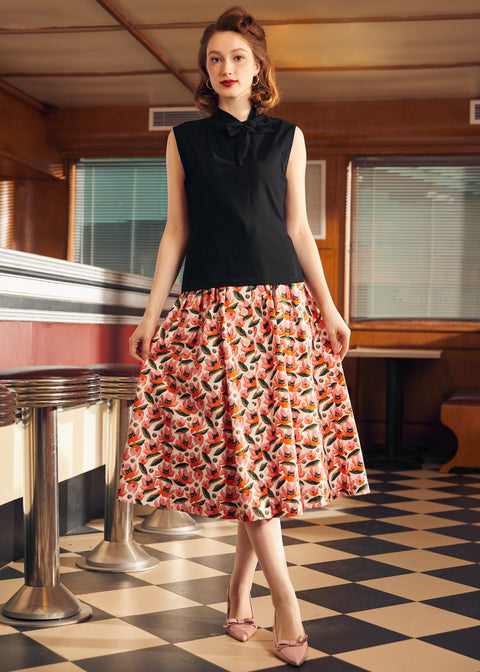 Top con cuello anudado estilo Retro Rendezvous