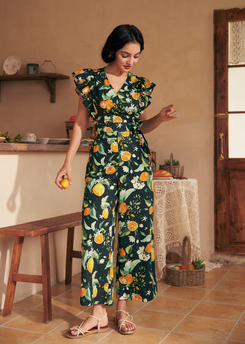 Top envuelto en volantes