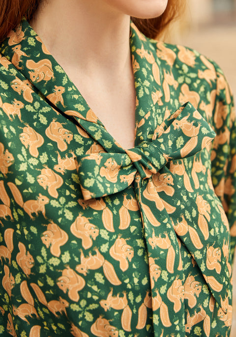 Vestido plisado de corte ajustado y falda acampanada Tail to Tell