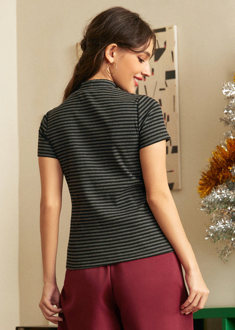 Top de cuello alto «Susurros de Otoño»