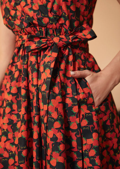 Vestido cruzado de imitación de energía instantánea