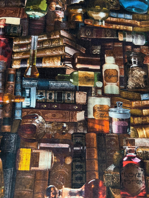 Vestido skater de algodón elástico con estampado fascinante