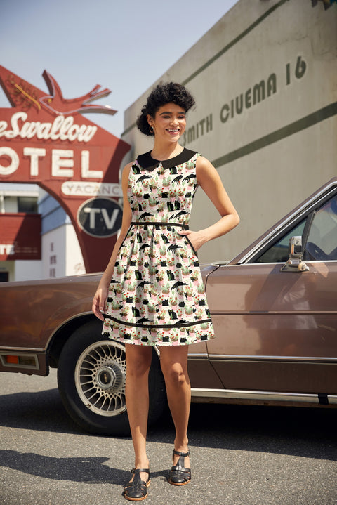 Vestido con cuello de Cats&Plants