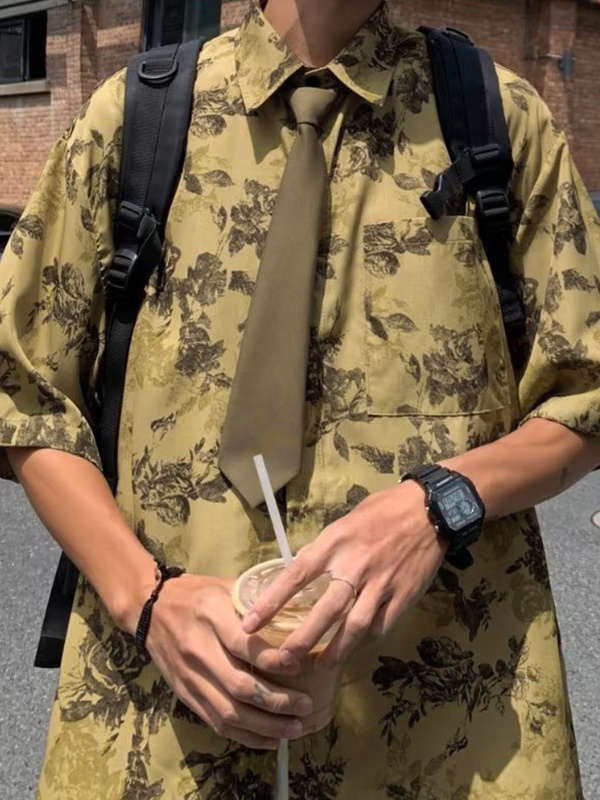 Men’s Vintage Rose Print Shirt