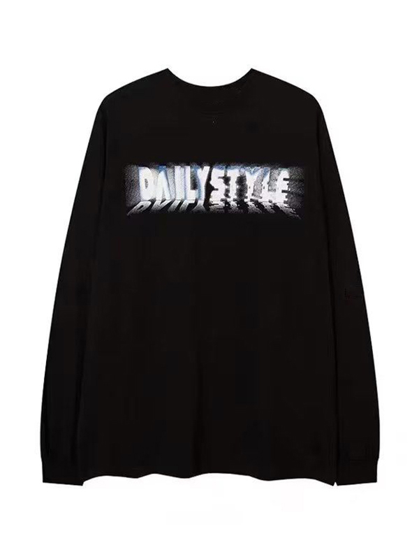 Men’s Vintage Painting Print  Long Sleeve Tee