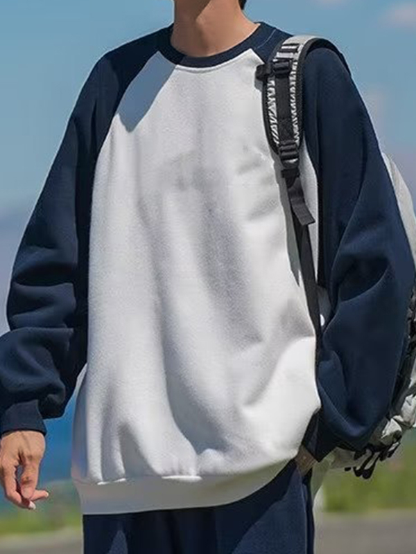 Men’s Contrast Color Raglan Long Sleeve Tee