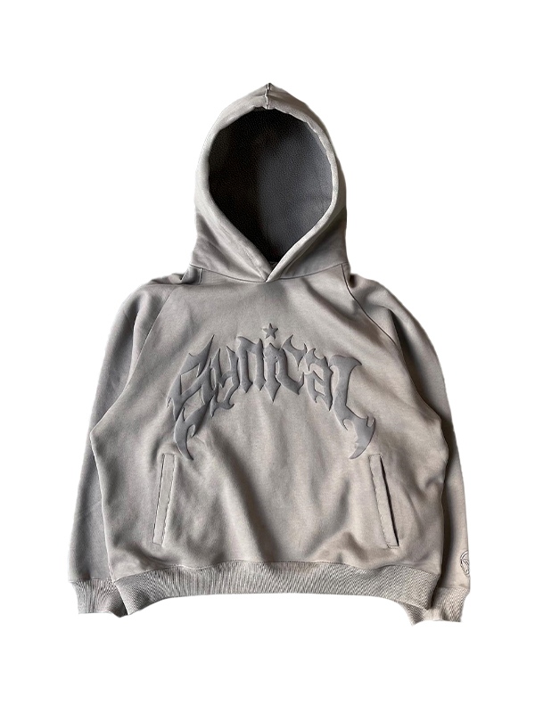 Men’s Gothic Letter Print Oversized Hoodie