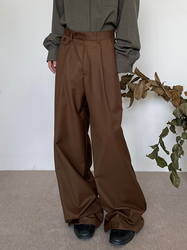 Men’s Vintage Brown Dangle Wide Leg Pants