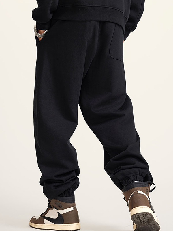 Men’ Basic Solid Color Bound Feet Jogger Pants