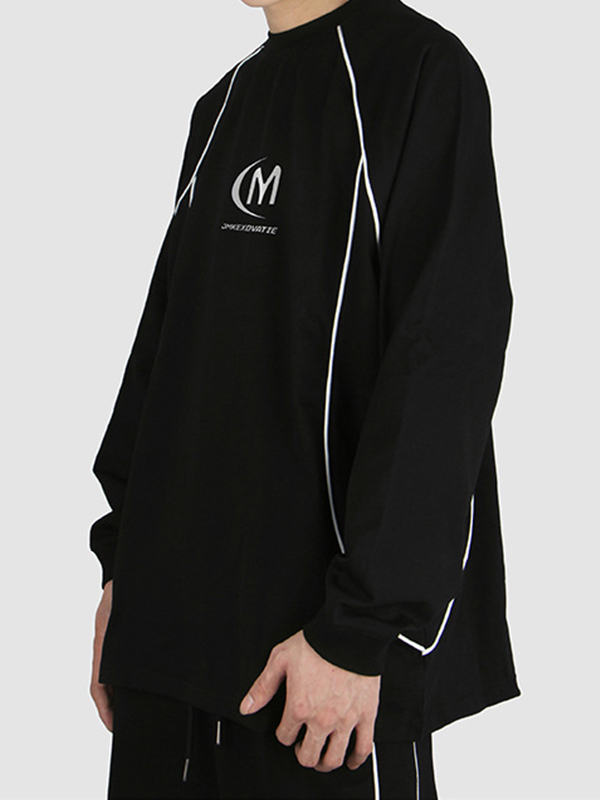 Men’s Vintage Letter Print Splice Sweatshirt