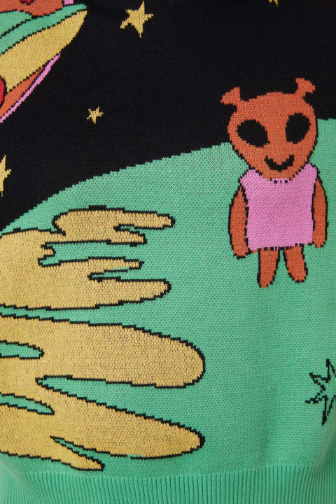 Suéter de punto galáctico