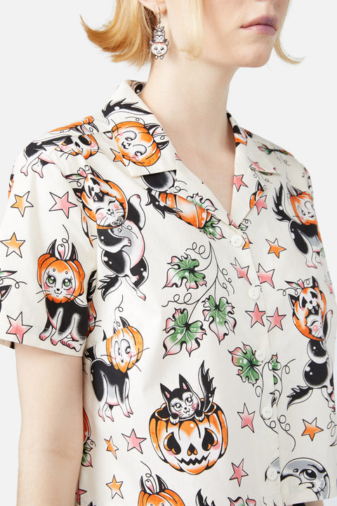 Blusa de gatito de Pumpkin Patch