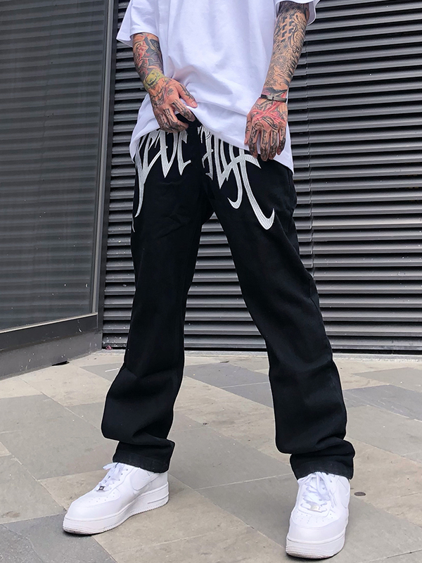 Men’s Washed Revenge Straight Leg Jeans