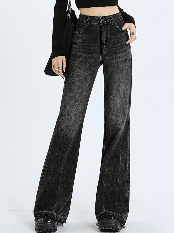 High waist loose fit not clinging to the legs Flare Jeans