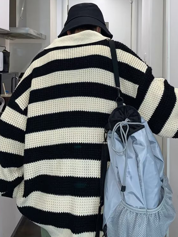 European And American Retro Polo Sweater