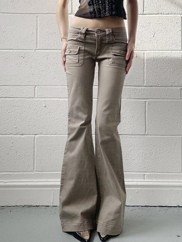 American Design Pocket Slim Fit Flare Jeans