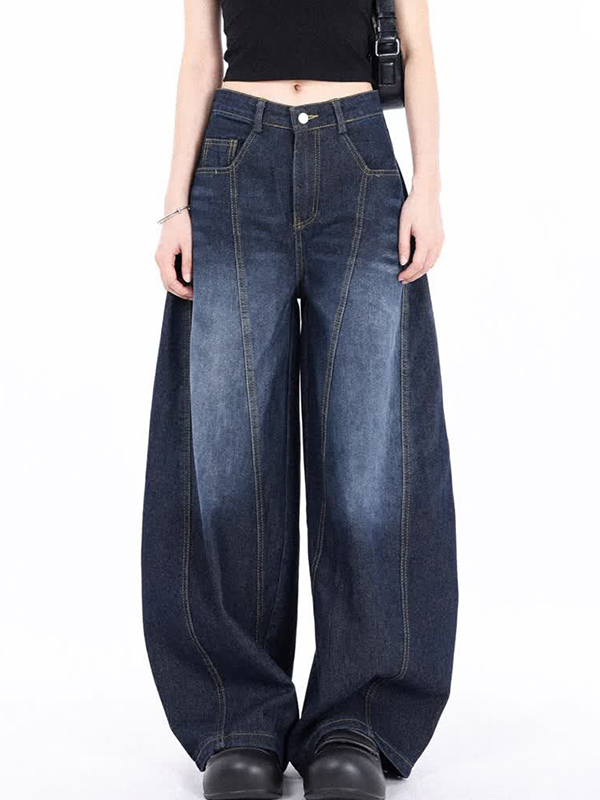 American Curved Blade Profile Boyfriend Jeans