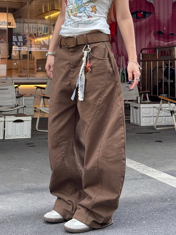 Retro Star Letter Embroidery Boyfriend Jeans