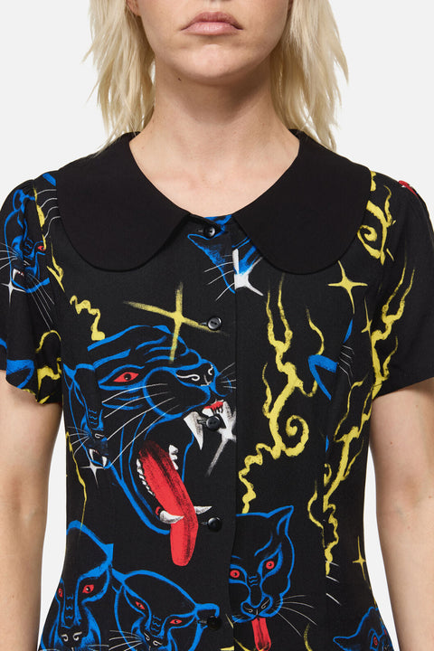 Minivestido punk de pantera