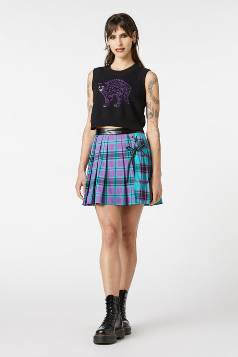 Suéter con estampado de gato sonriente