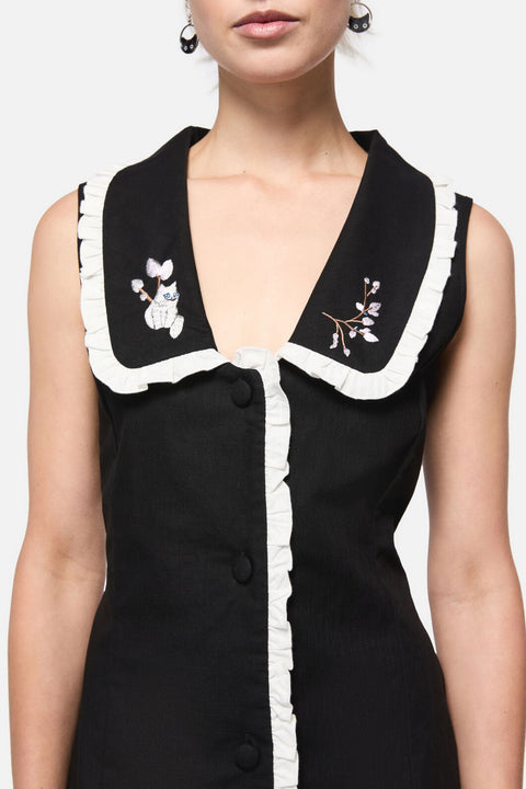 Peto con volantes de amentos