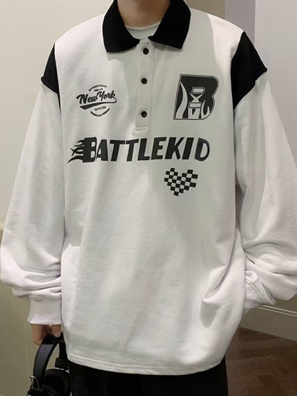 Men’s Patchwork Racing Graphic Sweatshirt