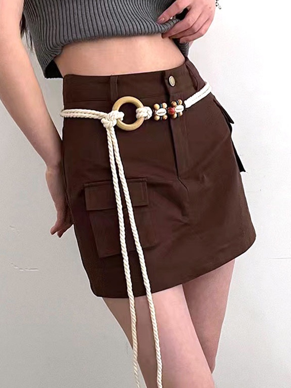 Boho Tribal Decor Ring Link Waist Rope Belt