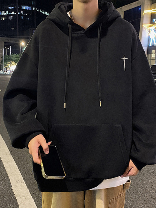 Men’s Embroidery Embellished Oversized Hoodie