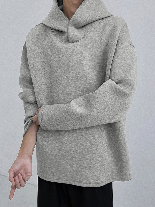 Men’s Solid Color Versatile Oversized Hoodie