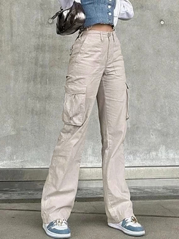 Versatile High Rise Multi Pocket Cargo Pants