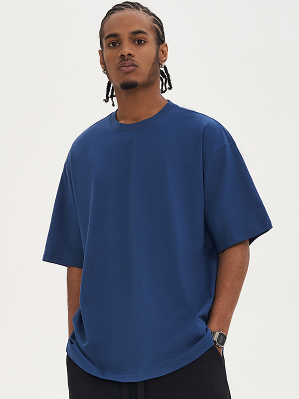 Men’s Solid Color Oversized Short Sleeve Tee