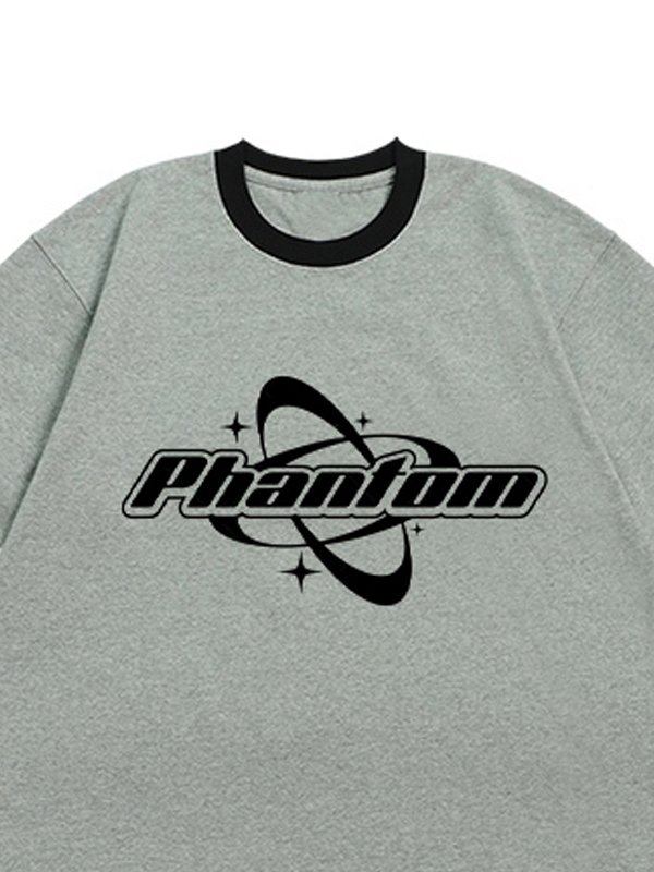 Men’s Contrast Letter Print Oversized Short Sleeve Tee