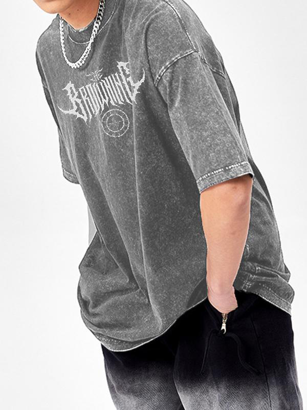 Men’s Street Print Oversized Short Sleeve Tee