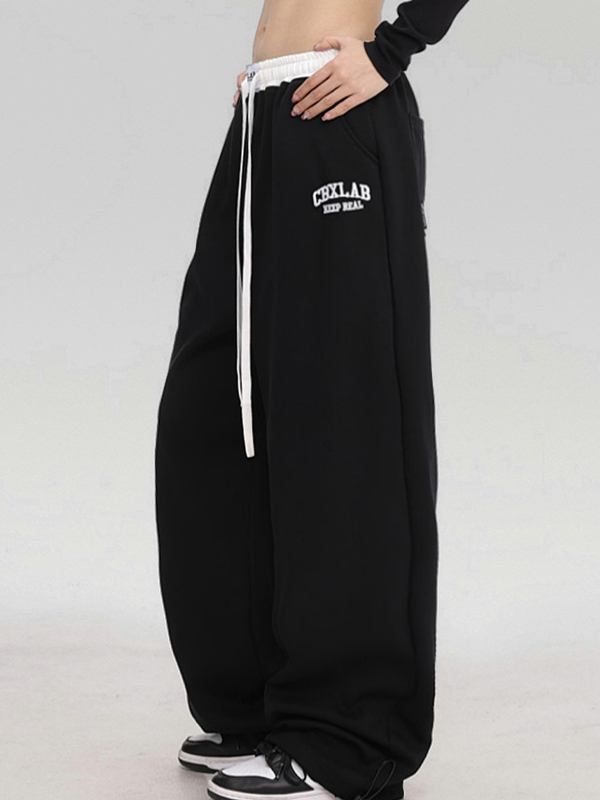 Contrast Color Waistband Sweatpants