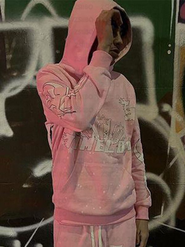 Men’s Letter Star Oversized Hoodie