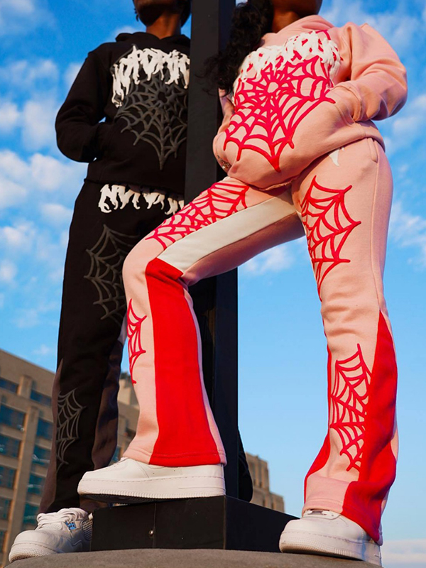 Lettering Foam Print Oversized Hoodie