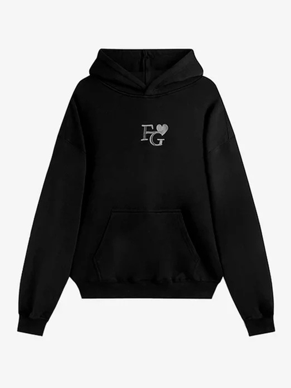 Men’s Broken Heart Print Oversized Hoodie