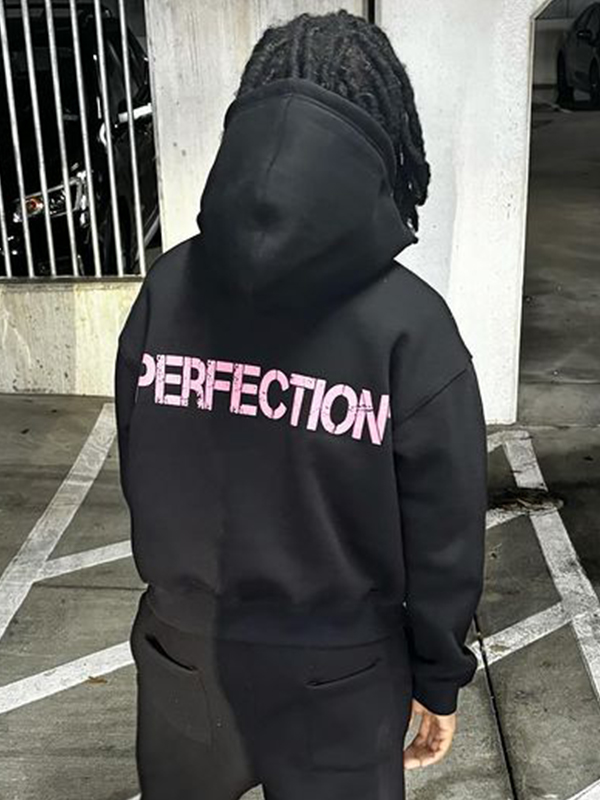 Lettering Oversized Long Sleeve Hoodie