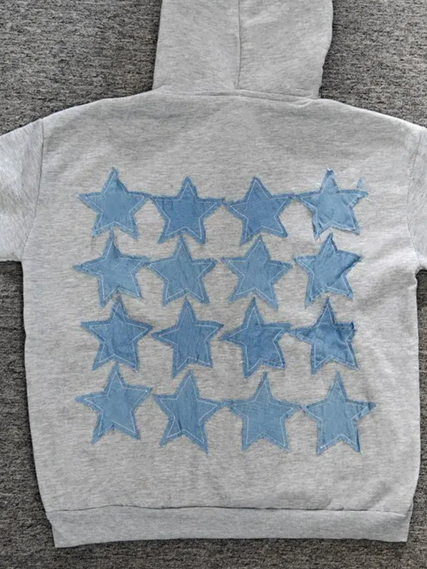 Star Print Oversized Hoodie