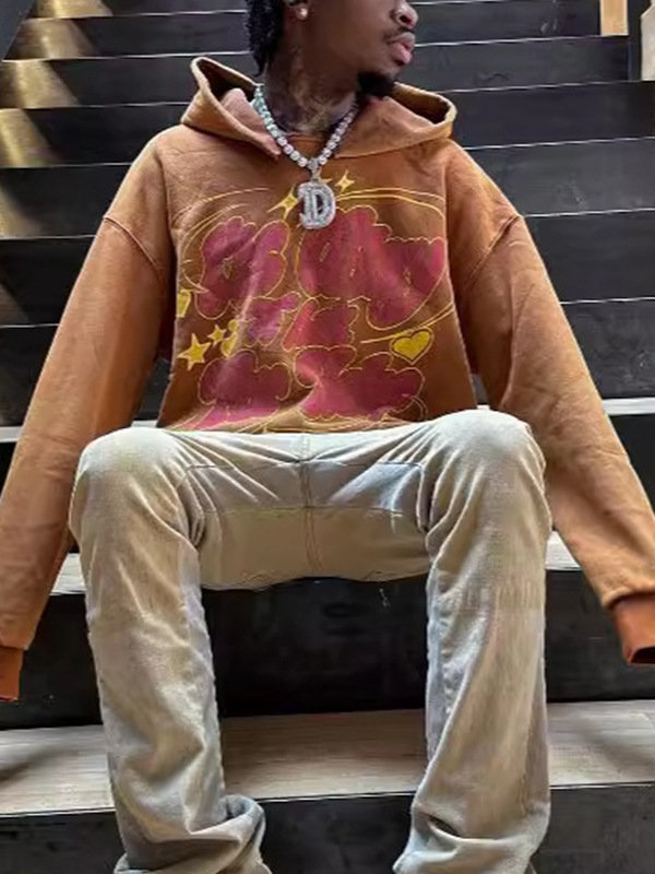 Men’s Lettering Oversized Hoodie