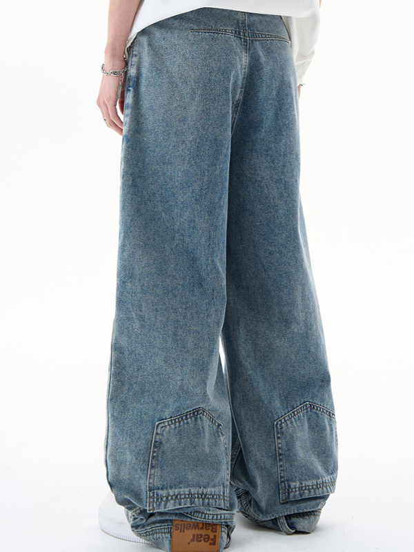 Men’s Vintage Washed Loose Jeans