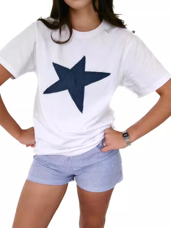 Star Print Short Sleeve Tee