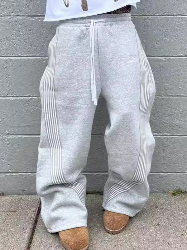 Vintage Solid Print Sweatpants
