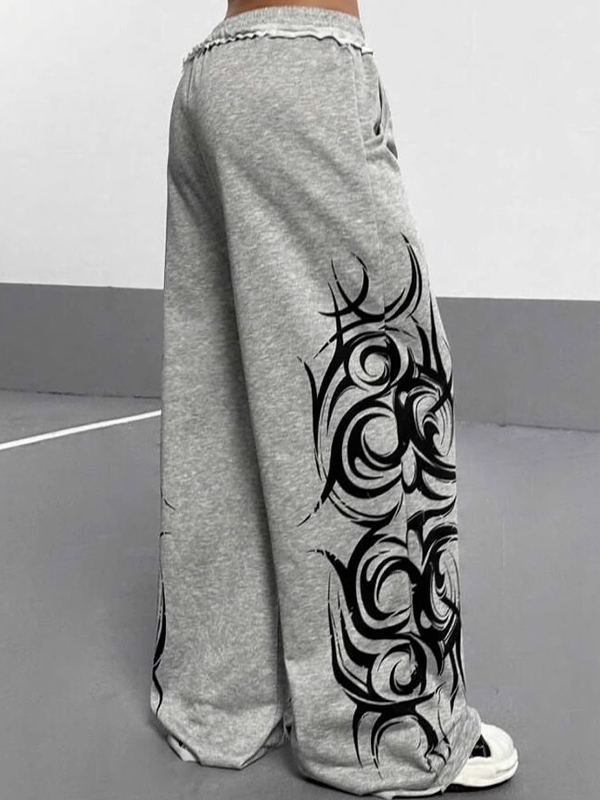 Patterned Printed Sweatpants