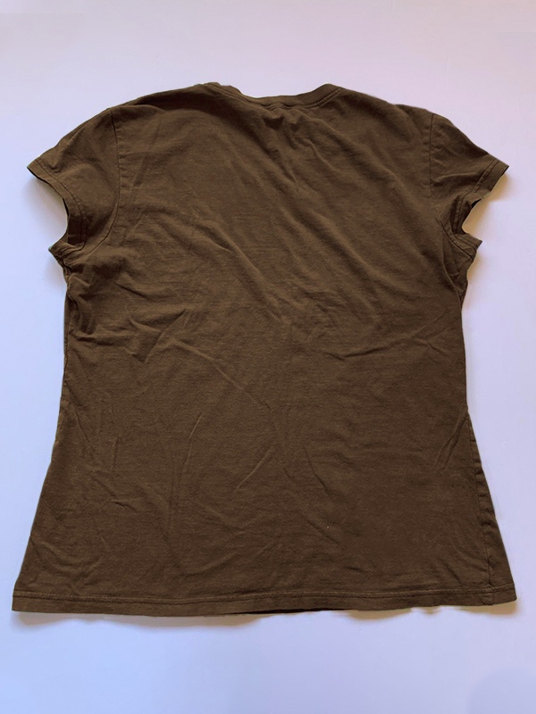Vintage Brown Guitar Print Short Sleeve Tee
