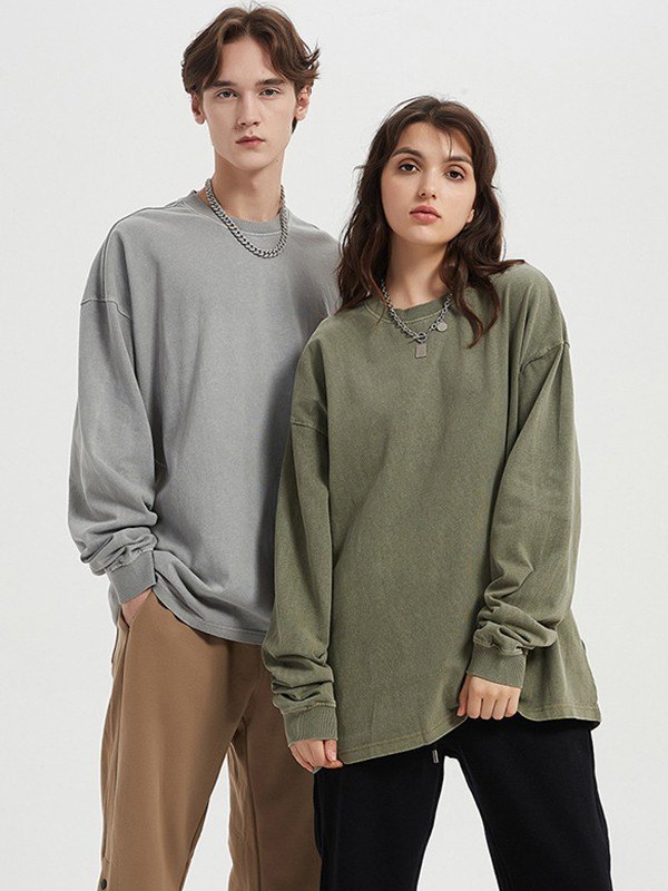 Unisex Vintage Wash Crew Neck Sweatshirt